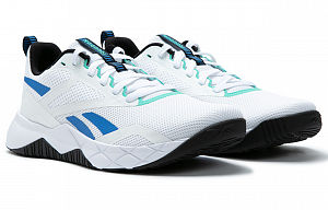 Reebok Durable Breathable Low-Top Training Shoes Men's White Blue 1 2897341