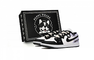 Jordan Air Jordan 1 Vintage Basketball Shoes Women's Low top Black/White/Purple
