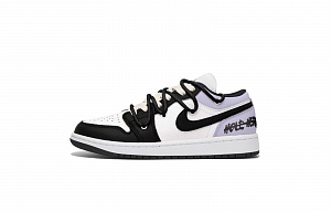 Jordan Air Jordan 1 Vintage Basketball Shoes Women's Low top Black/White/Purple 1 2897610