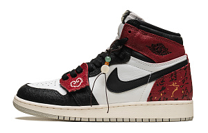 Jordan Air Jordan 1 Vintage Basketball Shoes Women's High top Red/Gold/White 1 2897737