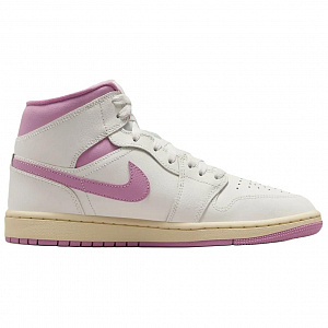 Jordan Air Jordan 1 Anti-Slip Wear-Resistant Mid-Top Vintage Basketball Shoes Women's White Purple 1 2897745