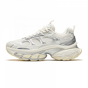 Anta Chandelier Height Increasing Low-Top Chunky Sneakers Women's White Silver