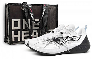 LiNing Red Hare 7 Shock Absorbers Slip Resistant Abrasion Resistant Low Top Running Shoes Men's Black White