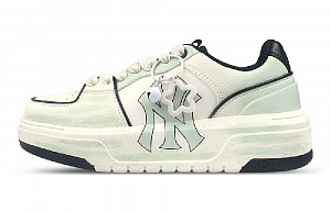 MLB Chunky Liner Impact-Resistant Quick-Drying Wear-Resistant Low-Top Skateboard Shoes Unisex Beige Green