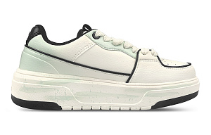MLB Chunky Liner Impact-Resistant Quick-Drying Wear-Resistant Low-Top Skateboard Shoes Unisex Beige Green 1 2899182