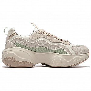 LiNing Anti Slip Wear Resistant Low Top Casual Shoes Women's White Gray Green 1 2899231