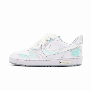 Nike Court Borough Low Low-Top Skateboard Shoes GS Cyan White 1 2899262