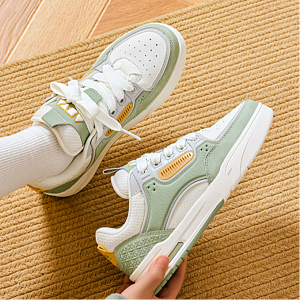 Anta AOJIE Anti-Slip Wear-Resistant Low-Top Skateboard Shoes Women's White Green 1 2899304