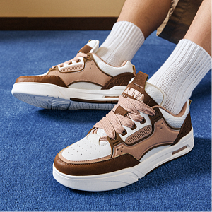 Anta AOJIE Anti-Slip Wear-Resistant Low-Top Skateboard Shoes Men's White Brown 1 2899395