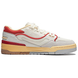 LiNing 001 BTC Slip-Resistant Cushioning Wear-Resistant Support Low-Top Skateboard Shoes Men's Beige Gray Red 1 2899425