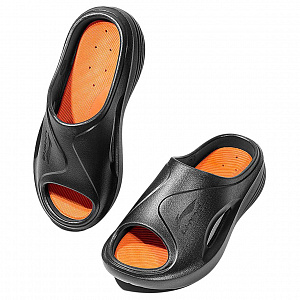 LiNing Slip-Resistant Abrasion-Resistant Slide Slippers Men's Black Orange 1 2899481