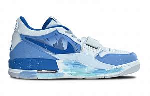 Jordan Legacy 312 Monet Starry Night Cushioned Slip-Resistant Low-Top Vintage Basketball Shoes Men's Lake Blue 1 2899635