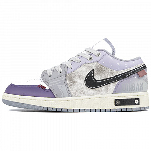 Jordan Air Jordan 1 Low Water Shadow Dream Slip-Resistant Low-Top Vintage Basketball Shoes GS Purple