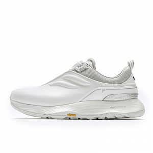FILA Abrasion Resistant Support Low Top Golf Shoes Men's Bright White/Silverware Gray