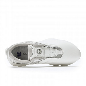 FILA Abrasion Resistant Support Low Top Golf Shoes Men's Bright White/Silverware Gray 1 2900679