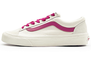 Vans Style 36 Anti-Slip And Wear-Resistant Breathable Low-Top Skateboard Shoes Unisex White Pink 1 2901163