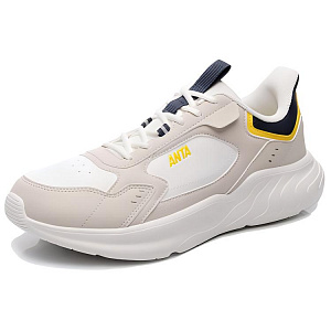 Anta Wear-Resistant Slip-Resistant Low-Top Casual Shoes Men's White Yellow 1 2901437