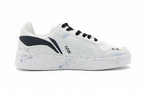 LiNing Street Player Slip-Resistant Cushioning Wear-Resistant Low-Top Skateboard Shoes Men's White Blue 1 2901623