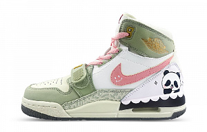 Jordan Legacy 312 Cushioning Anti-Slip And Wear-Resistant High-Top Vintage Basketball Shoes GS White Green