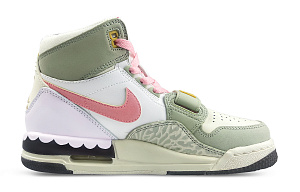 Jordan Legacy 312 Cushioning Anti-Slip And Wear-Resistant High-Top Vintage Basketball Shoes GS White Green 1 2901798