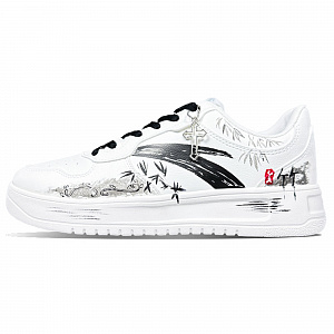 Anta Slip Resistant Cushioning Abrasion Resistant Low Top Skateboard Shoes Men's White Black 1 2902190