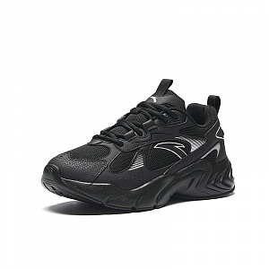 Anta Running Collection Non-slip Wear-resistant Shock Absorption Low-Top Casual Running Shoes Men's Black Silver 1 2902246