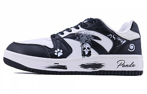 Anta Panda SDS Anti-Slip And Wear-Resistant Lightweight Low-Top Skateboard Shoes Men's White Black