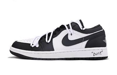 Jordan Air Jordan 1 Low-Top Vintage Basketball Shoes Men's Black White