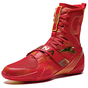 Anta Anti-Slip Wear-Resistant High-Top Boxing Training Shoes Unisex Red Black Yellow 1 2903490