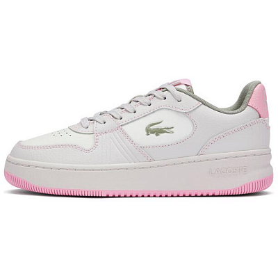 LACOSTE Wear-Resistant Low-Top Skateboard Shoes Women's Ecru Light Pink