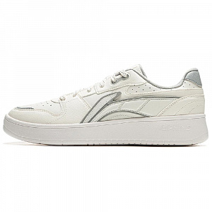 LiNing Acer Truncatum Cushioning, Slip Resistant, And Abrasion Resistant Low Top Skateboard Shoes Men's White Gray