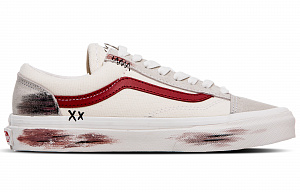 Vans Style 36 Anti Slip Wear Resistant Low Top Skateboard Shoes Unisex White Red Black 1 2905195