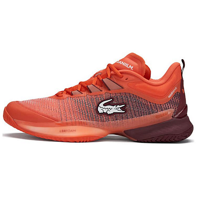 LACOSTE Slip-Resistant Low-Top Casual Shoes Men's Orange/Fuchsia