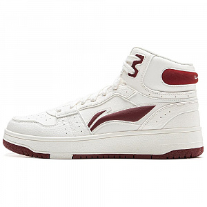 LiNing Tianji SOFT HI Slip Resistant Abrasion Resistant Mid top Skateboard Shoes Men's White Red