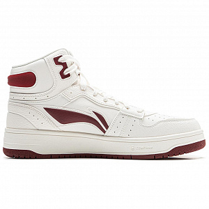LiNing Tianji SOFT HI Slip Resistant Abrasion Resistant Mid top Skateboard Shoes Men's White Red 1 2905599