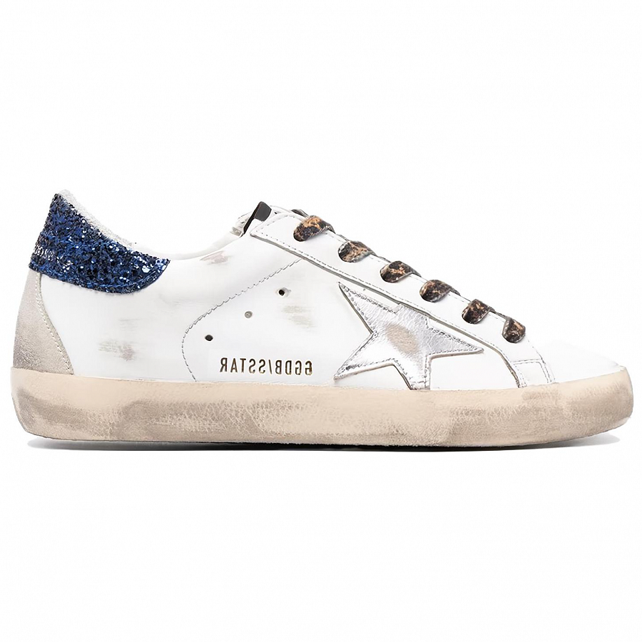 Golden Goose Super Star Stylish Skateboarding Shoes Women's White Blue Vintage Version купить в интернет-магазине Yoocart с быстрой доставкой по России.