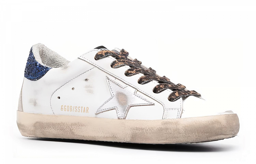 Golden Goose Super Star Stylish Skateboarding Shoes Women's White Blue Vintage Version купить в интернет-магазине Yoocart с быстрой доставкой по России.