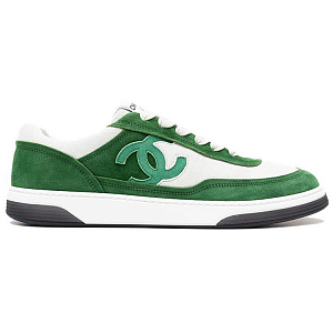 CHANEL 23P Low Top Stylish Skateboarding Shoes Men's White Green 1 2906658