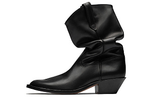 Maison Margiela Tabi Toe Ruched Leather Boots