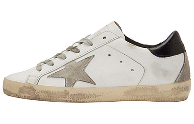 Golden Goose Super-Star Stylish Skateboarding Shoes Men's White Vintage Version