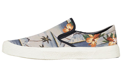 CELINE Low Top Stylish Skateboarding Shoes Men's Blue Beige