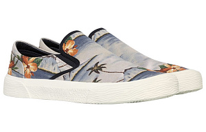 CELINE Low Top Stylish Skateboarding Shoes Men's Blue Beige 1 2906791
