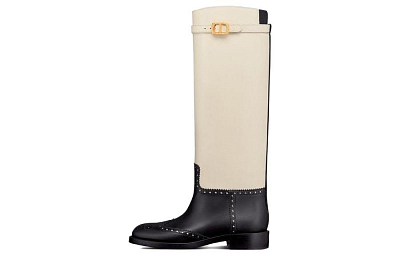 DIOR Empreinte Knee-high Boots Women's Black/White