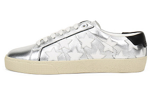 SAINT LAURENT Low Top Casual Skateboard Shoes Women's Silver