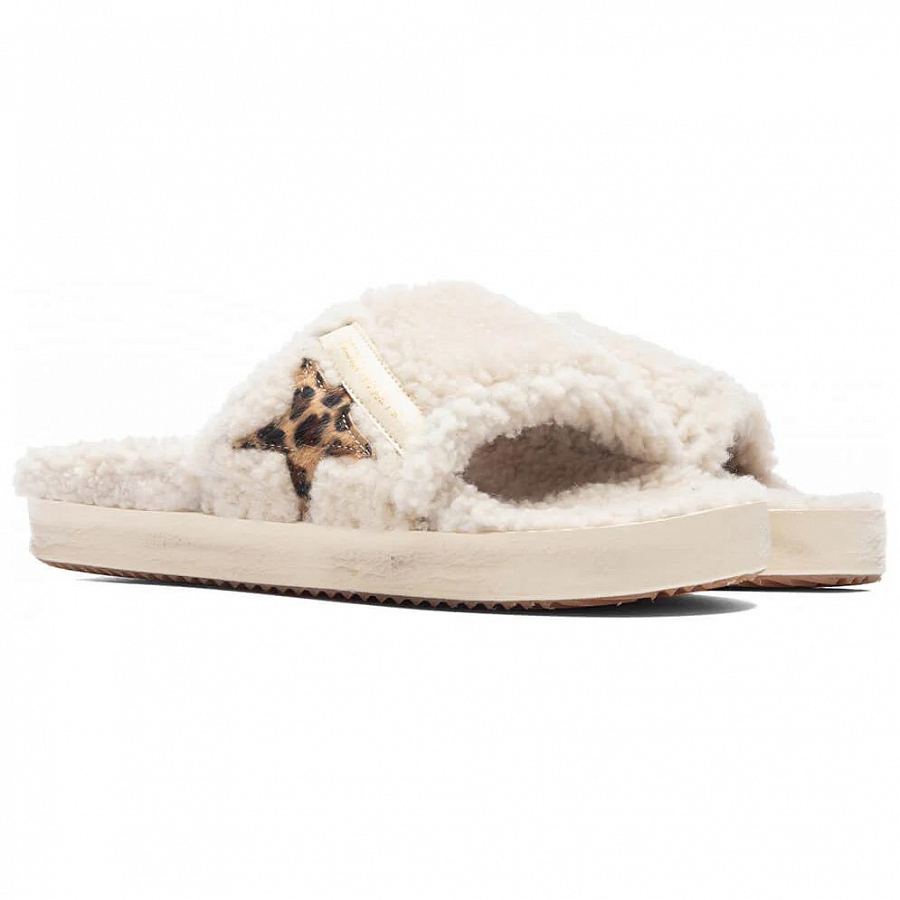 Golden Goose Slide Slippers Women's Ecru купить в интернет-магазине Yoocart с быстрой доставкой по России.