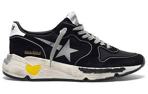 Golden Goose Running Sole Low Top Casual Shoes Men's Black White Yellow 1 2907396