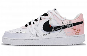 Nike Court Vision 1 Diana Rose Anti Slip Wear Resistant Low Top Skateboard Shoes Men Purple Pink