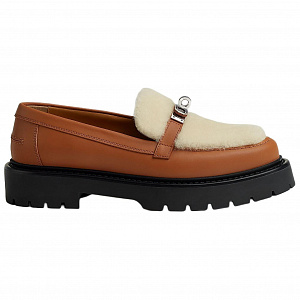 HERMES Icone Loafers Women's Brown 1 2908054