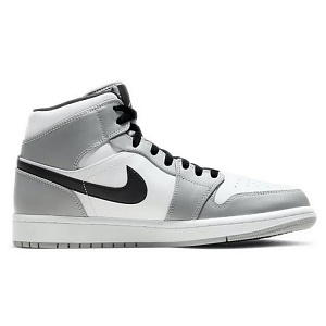 Jordan Air Jordan 1 Anti-Slip And Wear-Resistant Breathable Mid-Top Vintage Basketball Shoes Men's Smoke Gray 1 2908282