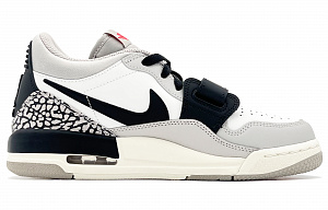 Jordan Legacy 312 Cushioning Wear-Resistant Low-Top Vintage Basketball Shoes Women's White Gray 1 2908379